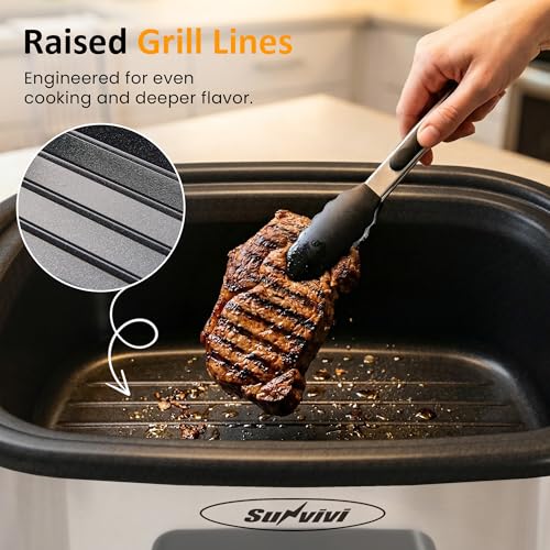 Sunvivi 12-in-1 Programmable Slow Cooker 6.5QT with Timer & Keep Warm