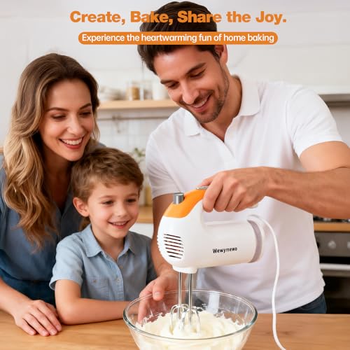 5-Speed 300W Hand Mixer Electric – Powerful Compact for Baking