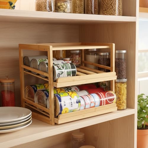 Yumkfoi Can Organizer for Pantry, 3 Tiers