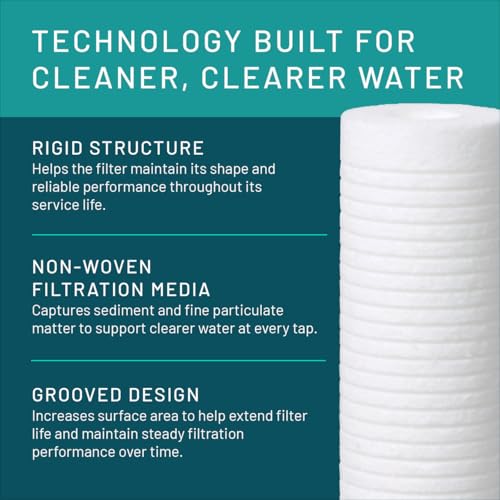 3M Aqua-Pure AP110 2-Pack Whole House Replacement Water Filter Cartridges, 5 Micron Sediment Reduction, for use with AP11T or AP101T Housing