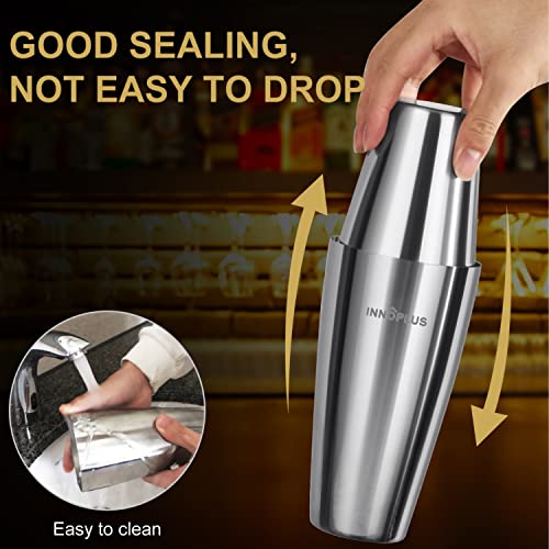 Cocktail Shaker, 27OZ Martini Shaker, Drink Shaker, Cocktail Shaker Set 6 Pcs,Boston Shaker, Bar Set, Cocktail Strainer, Bar tools, Bartender Kit, Stainless Steel Double Measuring Jigger, Mixing Spoon
