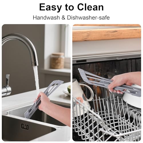 Triangle Roll Up Dish Drying Rack for Sink Corner, Silicone Wrapped Sponge Holder for Kitchen Sink Caddy Organizer Multipurpose Corner Shelf Drainer Mat for RV Kitchen Sink Accessories Counter Storage