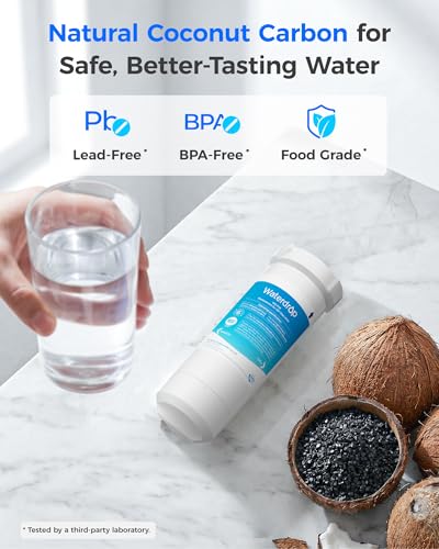Waterdrop XWF Refrigerator Water Filter, Replacement for GE® WR17X30702, NSF 42 & 372 Certified, Compatible with GNE27, GFE26, GDE25, GSS25, PSE25 Series Refrigerators, 3 Pack (Not XWFE®)