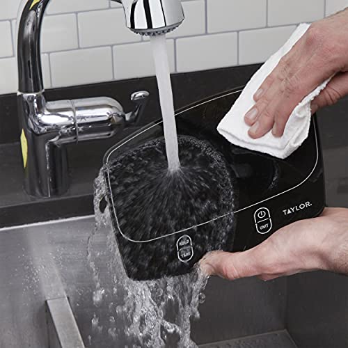 Taylor Waterproof Digital Kitchen Scale, 11 pounds, Black