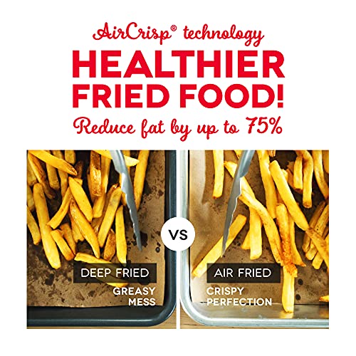 Dash Deluxe Air Fryer - Adjustable Temperature Control & Auto Shut-Off Feature - AirCrisp® Technology - Spacious Nonstick Basket - 1700 Watt - 6 Quarts - Aqua