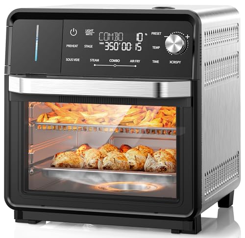 Nuwave Combi Steam Oven, Non-Toxic Stainless Steel Multi-Cooker with Air Fry, Sous Vide, Toast & More, 50-450°F