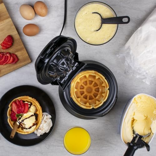 Presto 03500 Belgian Waffle Bowl Maker,Black, 9.3 x 8.25 x 5.25 inches