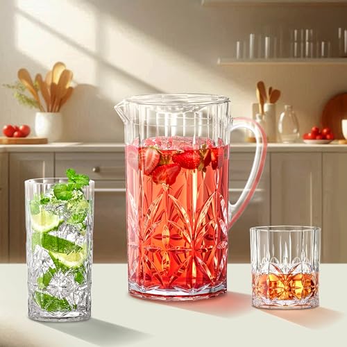 Amazing Abby - Vika - 18-Ounce Plastic Highball Glasses (Set of 6), Plastic Cocktail Glasses, Reusable, BPA-Free, Shatter-Proof, Dishwasher-Safe, Perfect for Poolside, Outdoors, Camping, and More