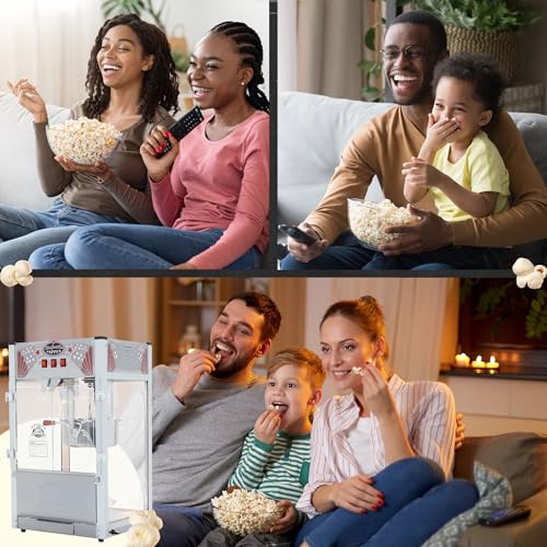 Majestic Popcorn Machine - 16oz Stainless Steel Kettle Makes up to 96 Cups - Electric Popcorn Popper Machine with Scoop, Measuring Cups, Serving Bags and Buckets by Superior Popcorn Company