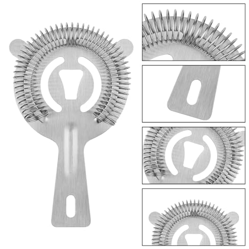 Tifanso Cocktail Strainer Bar Tools - 2PCS Bar Strainer with High Density Spring, Stainless Steel Bartender Accessories for Filtering Cocktail Drink, Professional Bartending Tools with Filter for Home