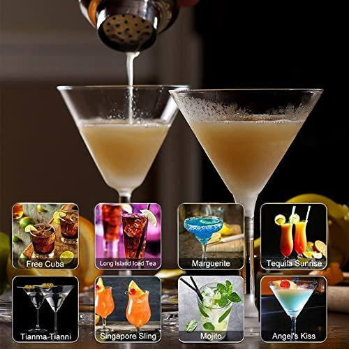 Delidge Small Cocktail Shaker 8oz Martini Shaker Bar Drink Shaker Mixer Shakers Bartending, 250ml Mini Cocktail Shakers Margarita Alcohol Liquor Barware Tools