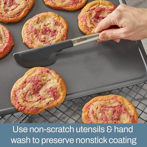 All-Clad Pro-Release Nonstick Bakeware Set 10 Piece Oven Safe 450F Half Sheet, Cookie Sheet, Muffin Pan, Cooling & Baking Rack, Round Cake Pan, Loaf Pan, Baking Pan Grey