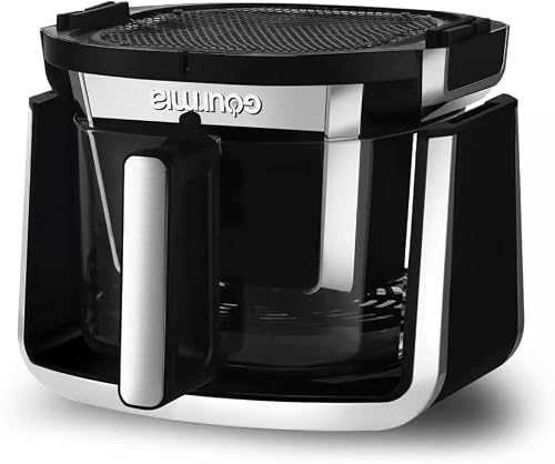 Gourmias 7 Qt Foldable Digital Air Fryer – 10 Presets, Guided Cooking, XL Capacity, Touch Controls, Nonstick Basket, Oil-Free Frying, Black