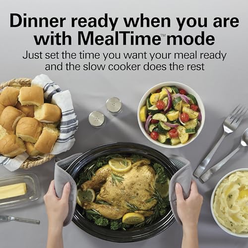 Hamilton Beach Portable Ready, Set, Dinner 6 Quart Programmable Slow Cooker