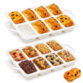 Vinino 2 Pack Mini Silicone Loaf Pans, 8-Cavity Metal Reinforced Frame Pans