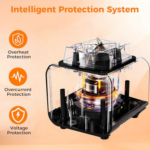 OSTBA 1600W Commercial Professional Blender for Kitchen, Heavy Duty Countertop Smoothie Blender, 68oz Large Capacity, 10-Speed Control, 6-Leaf Blades for Ice Crushing & Frozen Fruit, BPA-Free