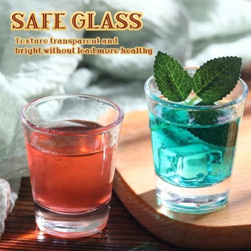 Ziliny 48 Pcs Clear Shot Glasses Set 1.5 oz Small Shot Glasses Bulk for Whiskey Vodka Tequila Espresso Bar Restaurants Home
