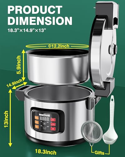 WantJoin Boba Cooker - 12L Commercial Boba Maker Machine for Pearls, Bubble Tea, Suit for Restaurants, Milk Tea Stores, Dessert Stores, 1850W