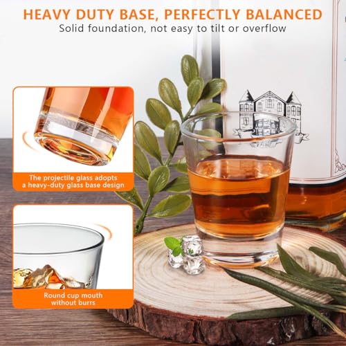 OBTANIM 18 Pack Shot Glasses, 1.5 oz Clear Shot Glass Cups Set with Heavy Base for Bar Restaurants Home