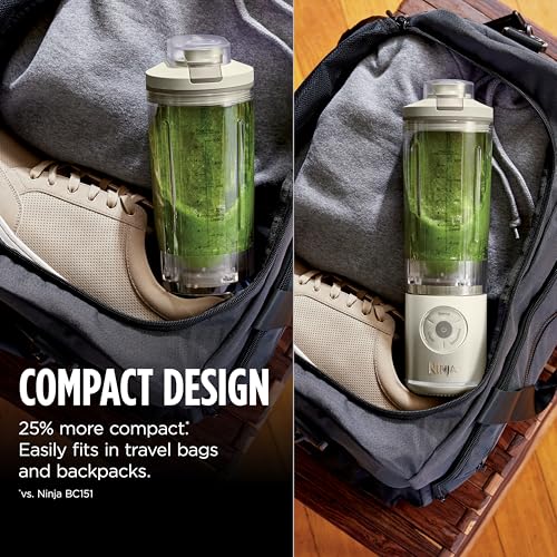 Ninja Blast Max, Portable Blender + Twist & Go, Personal Smoothie, Blend, Ice Crush, 3 Programs, Cordless, 22 oz removable Vessel, Dishwasher Safe, Leakproof, Navy, BC251NV