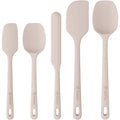 ChefAide 5 Pieces Silicone Spatula Set, Food Grade Rubber Spatula, Upgrade Strong Handle with Ergonomic Grip, Heat Resistant Up to 600°F for Nonstick Cookware, Cooking