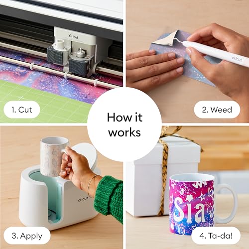 Cricut® Ceramic Mug Blank - 12 oz/340 ml (4 ct) - DIY Custom Mug - Works with Infusible Ink® Transfer Sheets, Pens, Markers & Sublimation