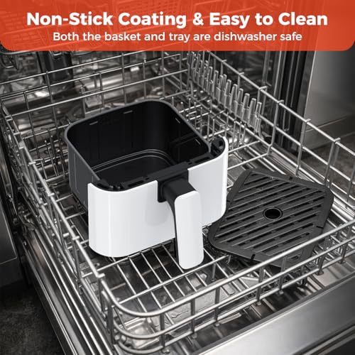 NEWBULIG Air Fryer, Compact Digital 3 Qt Airfryer with Nonstick Plate & Dishwasher Safe Basket, Quick Easy Meals, Features Auto Shutoff and Simple Touchscreen, Ideal for Small Spaces