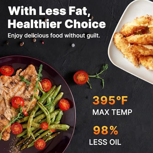 Compact Air Fryer Small, 2.1QT, 4-in-1 Small Mini Airfryer Compact, Bake, Roast, Reheat, 98% Less Oil, Adjustable Temperature & Timer, Quiet, Nonstick & Dishwasher Safe Basket, BPA-Free, Black