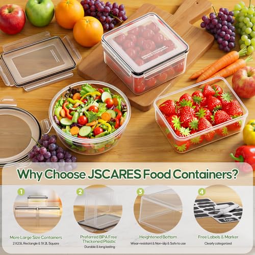 62 PCS Large Food Storage Containers with Lids Airtight (31 Lids & 31 Containers)- 85 OZ Reusable Plastic Leakproof Meal-Prep Container for Kitchen Storage Organization Microwave/Dishwasher Safe