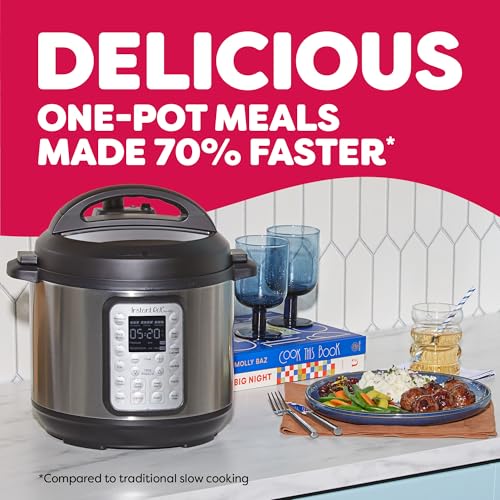 Instant Pot Duo Plus 9-in-1 Multicooker, Pressure Cooker, Slow Cook, Rice Maker, Steamer, Sauté, Yogurt, Warmer & Sterilizer, Includes App with Over 800 Recipes, Stainless Steel, 6 Quarts