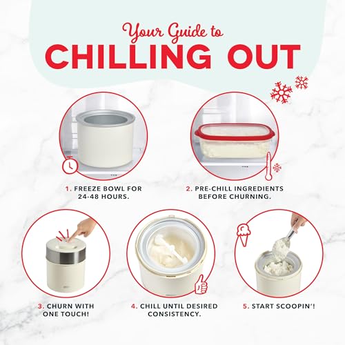 Dash Deluxe Gelato & Ice Cream Maker - HomeMade Dessert Maker with One-Touch Churning - Space-Saving Design & Easy to Clean - 2 Quarts, Aqua