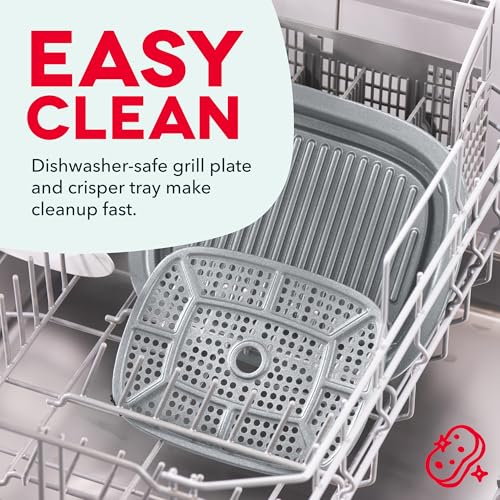 DASH Flip & Fry 2-in-1 Grill + Air Fryer, 3 QT