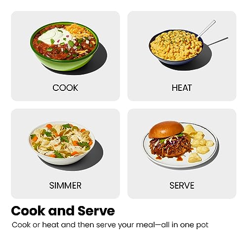 Chefman 6 Quart Slow Cooker with Locking Lid, Ceramic Crock with Portable Cook and Carry Travel Latching Lock, Large Easy Clean Dishwasher Safe Pot Insert, Manual 3 Heat Settings, Stainless Steel