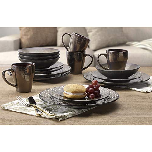 Mikasa Gourmet Basics Verona 16-Piece Stoneware Dinnerware Set, Service for 4, Includes Dinner Plates, Salad Plates, Soup Bowls and Mugs, Dishwasher and Microwave Safe