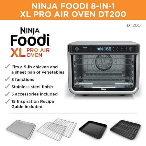 Ninja-DT200-Foodi-8-in-1-XL Pro Air Fry Oven Large Countertop Convection Oven (Renewed)