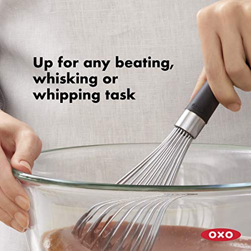 OXO Good Grips 11-Inch Balloon Whisk & Good Grips 12-Inch Stainless-Steel Locking Tongs