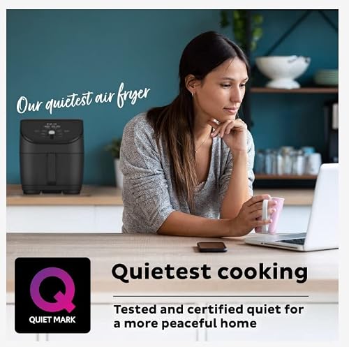 Instant Pot Vortex Slim 6QT Air Fryer that Crisps, Roasts, Reheats, Bakes, Broils & is Quiet, Space Saving, Nonstick, Dishwasher-Safe, 100+ In-App Recipes, from the Makers of Instant Pot, Black