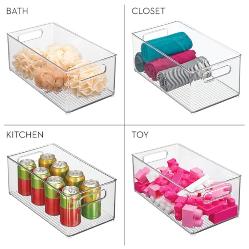 iDesign Kitchen Binz Stackable Organizer, 8" x 6" x 14.5", Clear