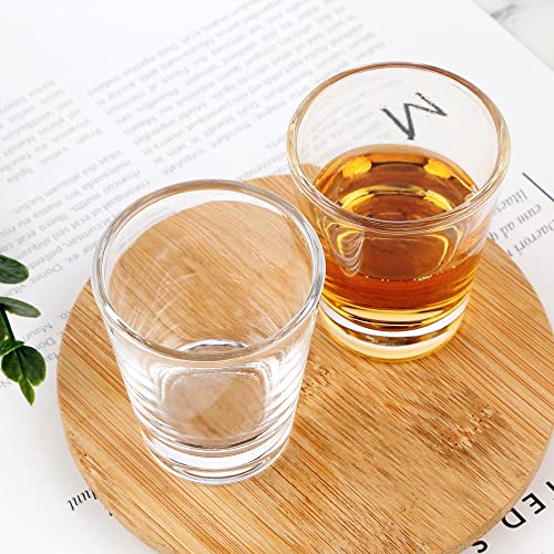 BTGLLAS Heavy Base Shot Glasses, 1.5 oz Sets of Clear Shot Glass (24 Pack), Measuring Cup for Espresso, Liquid, and Wine - Heavy Glass (Glass, 24Pack)
