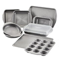 Circulon Total Nonstick Bakeware Set, Metal Baking Pans Set, 10-Piece, Gray