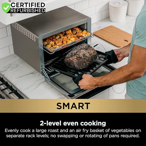 Ninja DT2550 Foodi 10-in-1 Smart XL Air Fry Oven (Renewed) Bundle with 3 YR CPS Enhanced Protection Pack
