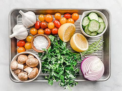 USA Pan Bakeware Nonstick Quarter Sheet Pan, Baking Sheet Aluminized Steel, Pan Measures: 13 x 9.5 x 1 inches