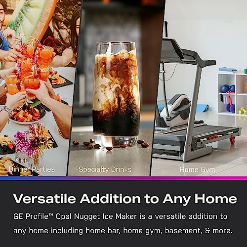 GE Profile Opal 2.0 | Countertop Nugget Ice Maker | Ice Machine with WiFi Connectivity | Smart Home Kitchen Essentials | Black Stainless