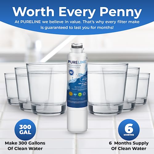 Pureline DA29-00020B Water Filter Replacement for Samsung® DA29-00020A/B, HAF-CIN/EXP, HAF-CIN, Kenmore 46-9101, 469101, 9101 Refrigerator Water Filter (3 Pack)