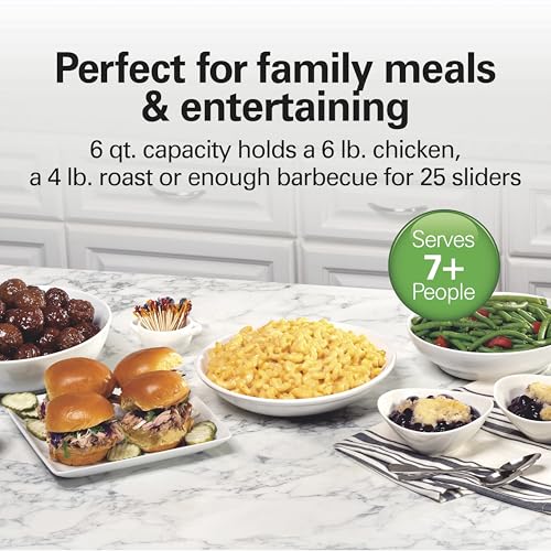 Hamilton Beach 6 Quart Slow Cooker With 3 Cooking Settings