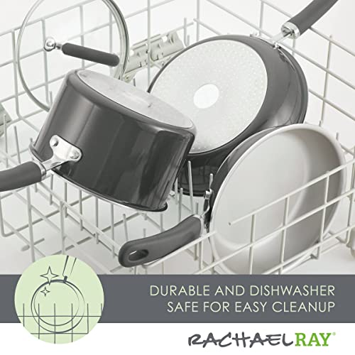 Rachael Ray Create Delicious Nonstick Cookware Induction Pots and Pans Set, 13 Piece - Gray Shimmer