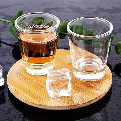 BTGLLAS Heavy Base Shot Glasses, 1.5 oz Sets of Clear Shot Glass (6 Pack), Measuring Cup for Espresso, Liquid, and Wine - Heavy Glass (Glass, 6Pack)