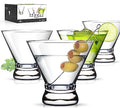 LUNA & MANTHA Martini Glasses, Martini Cocktail Glasses for Margarita, Manhattan, Cosmopolitan, Espresso, Home Bar, Evening Parties, Birthdays, Housewarming Gift,Set of 4-8oz