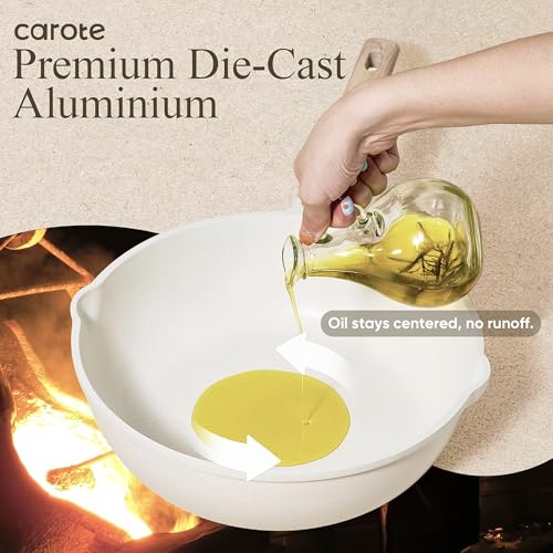 CAROTE 21pcs Pots and Pans Set, Nonstick Cookware Sets, Induction Cookware Kitchen Set Non Stick Cooking Set w/Frying Pans & Saucepans (PFOS, PFOA Free)