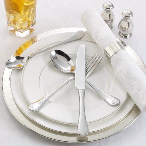 GINKGO International Lafayette 20-Piece Stainless Steel Flatware Set, Service for 4, Silver, 36015-9